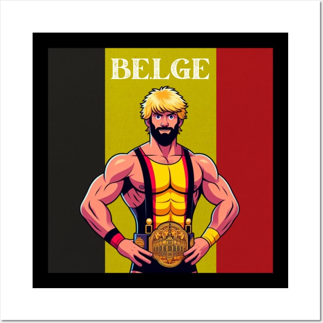 Belge: Wrestling Champion Wall Art by Woodpile